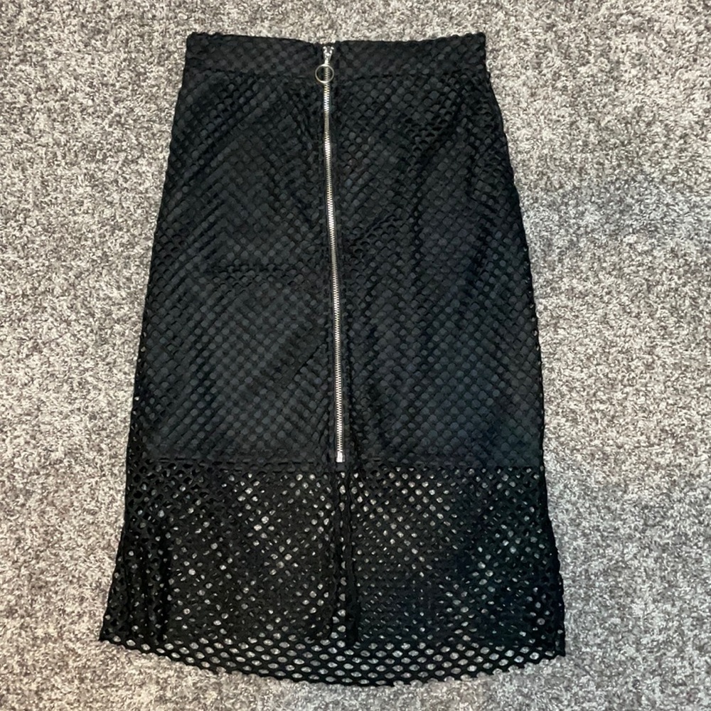 NWT Black Mesh Skirt